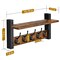 Sorbus Floating Wall Shelf with Hooks for Entryway, Bathroom, Bedroom, Kitchen, or Mudroom